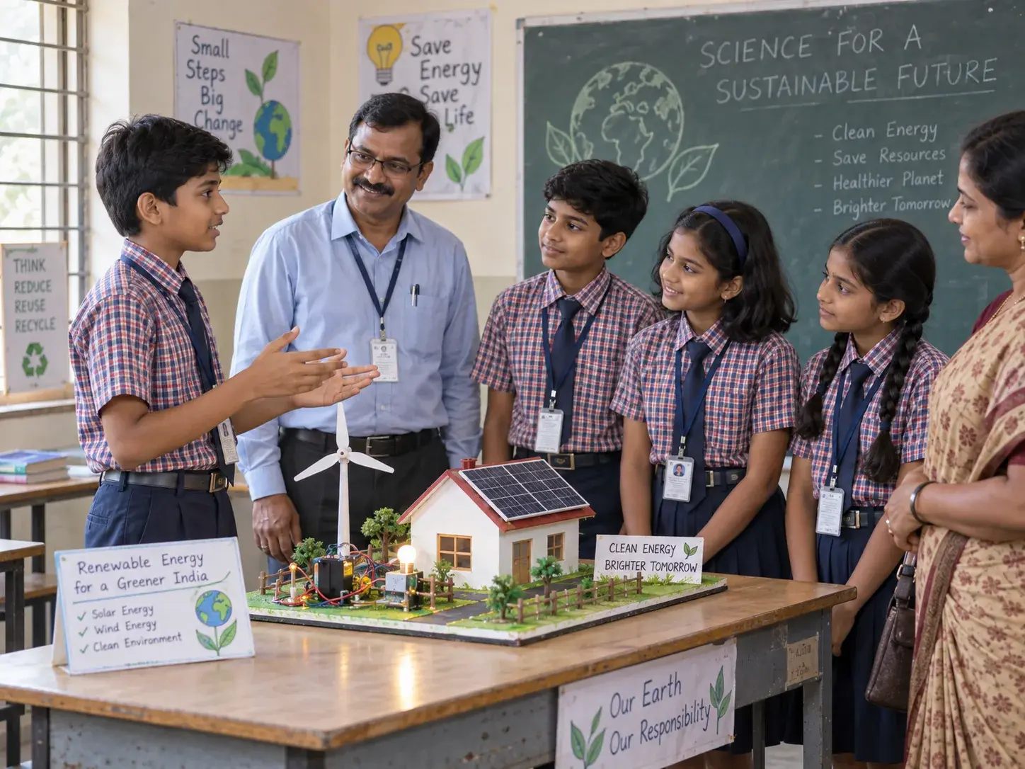 Government-school students learning electronics and robotics